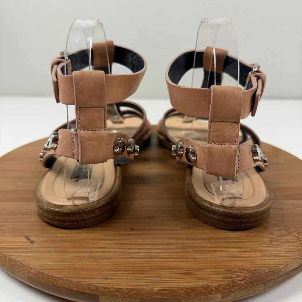 Balenciaga Tan Studded Gladiator Sandals - Picture 4 of 11
